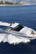 Motorboat cruising at speed